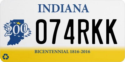 IN license plate 074RKK