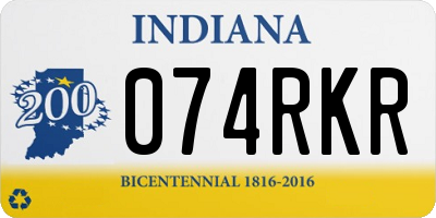 IN license plate 074RKR