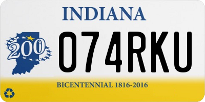 IN license plate 074RKU