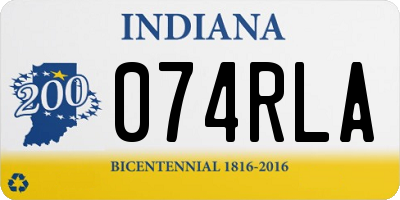 IN license plate 074RLA