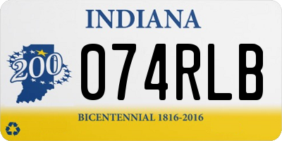 IN license plate 074RLB