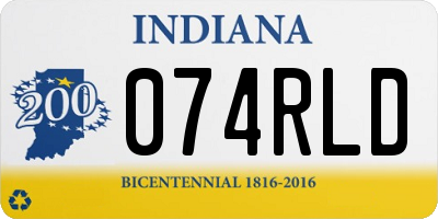 IN license plate 074RLD