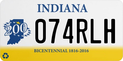 IN license plate 074RLH