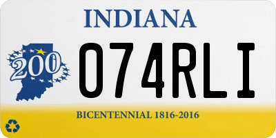 IN license plate 074RLI