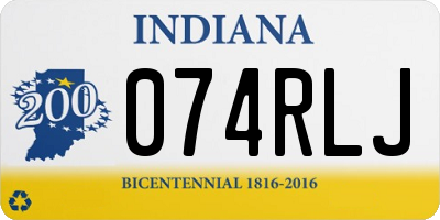 IN license plate 074RLJ