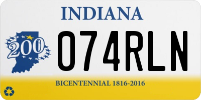 IN license plate 074RLN