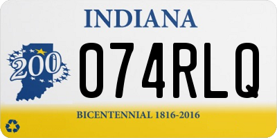 IN license plate 074RLQ