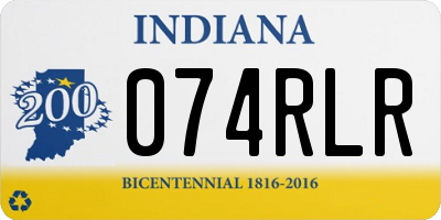 IN license plate 074RLR