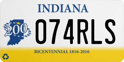 IN license plate 074RLS