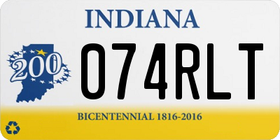 IN license plate 074RLT