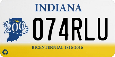 IN license plate 074RLU