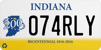 IN license plate 074RLY