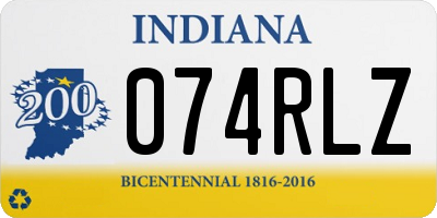 IN license plate 074RLZ