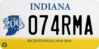 IN license plate 074RMA