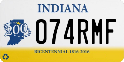 IN license plate 074RMF