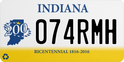IN license plate 074RMH