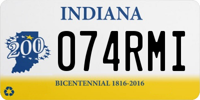 IN license plate 074RMI