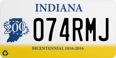 IN license plate 074RMJ