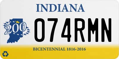 IN license plate 074RMN