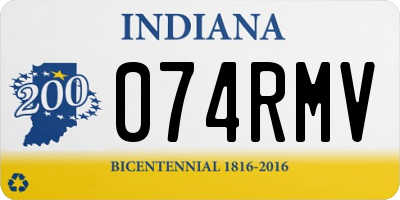 IN license plate 074RMV