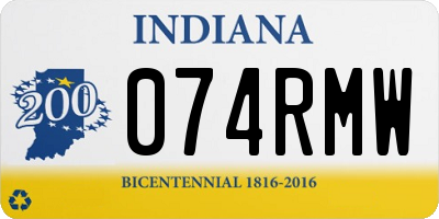 IN license plate 074RMW