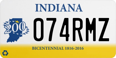 IN license plate 074RMZ