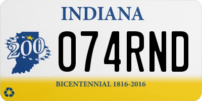 IN license plate 074RND