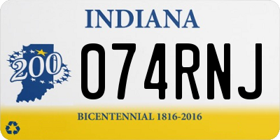IN license plate 074RNJ