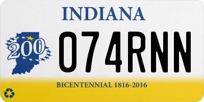 IN license plate 074RNN