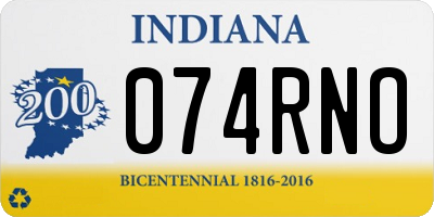IN license plate 074RNO