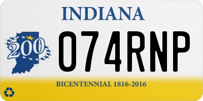 IN license plate 074RNP