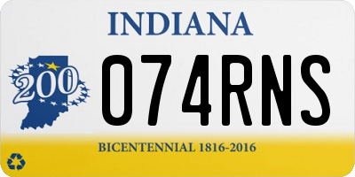 IN license plate 074RNS