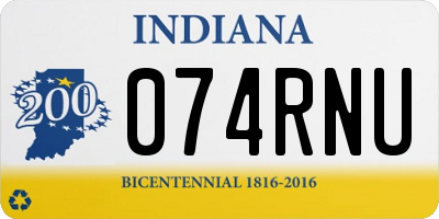 IN license plate 074RNU