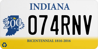 IN license plate 074RNV