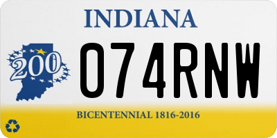 IN license plate 074RNW
