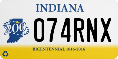 IN license plate 074RNX