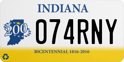 IN license plate 074RNY