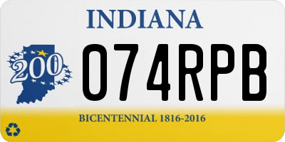 IN license plate 074RPB