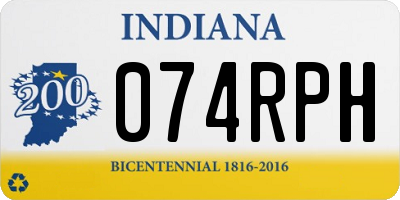 IN license plate 074RPH
