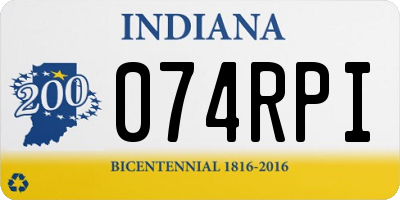 IN license plate 074RPI