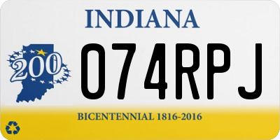 IN license plate 074RPJ