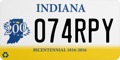 IN license plate 074RPY