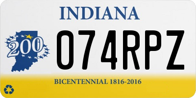 IN license plate 074RPZ