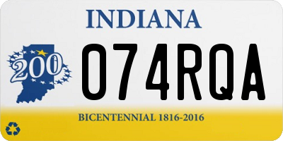 IN license plate 074RQA