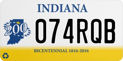 IN license plate 074RQB