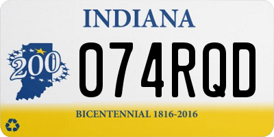IN license plate 074RQD