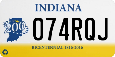 IN license plate 074RQJ