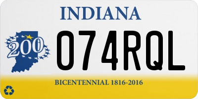 IN license plate 074RQL