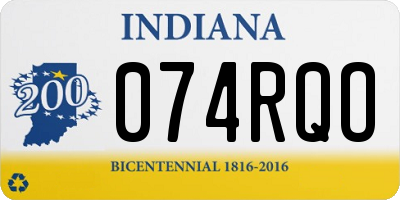 IN license plate 074RQO