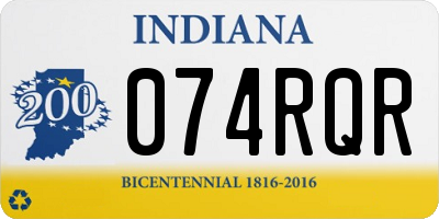 IN license plate 074RQR
